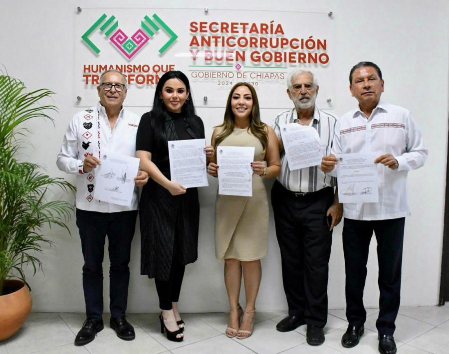 Firman importante acuerdo para la publicación del Tabulador homologado de Precios Unitarios de Obra Pública en el Estado de Chiapas.