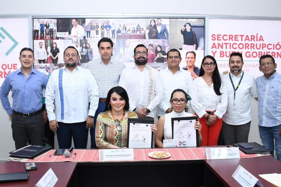 Firma de Convenio de Colaboración entre el Tribunal de Justicia Administrativa del Estado de Chiapas y la Secretaría Anticorrupción y Buen Gobierno