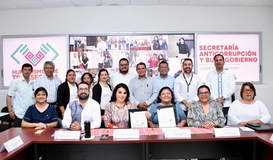 Firma de Convenio de Colaboración entre la Secretaría Anticorrupción y el Colegio de Contadores Públicos de San Cristóbal de Las Casas A.C.