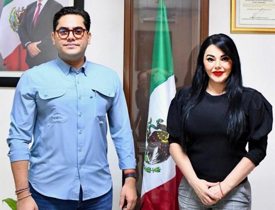 Sostiene reunión de trabajo la titular de la Secretaría Anticorrupción y Buen Gobierno con el diputado Juan Trinidad