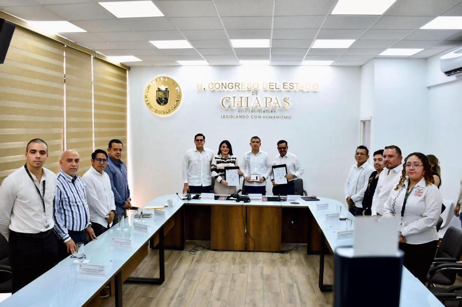 Firman convenio de colaboración la Secretaría Anticorrupción y Buen Gobierno y el Congreso del Estado de Chiapas