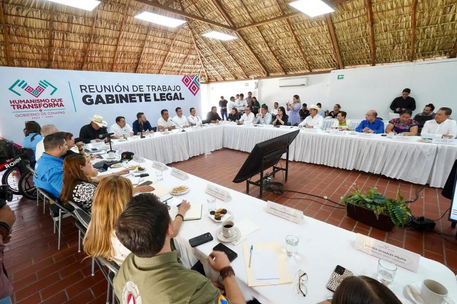 Reunión del Gabinete Legal y Ampliado fortalece acciones para el desarrollo de Chiapas