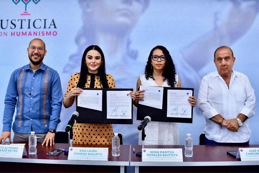 Firma de Convenio de Colaboración entre la Secretaría Anticorrupción y Buen Gobierno y el Tribunal de Justicia Administrativa del Estado de Chiapas