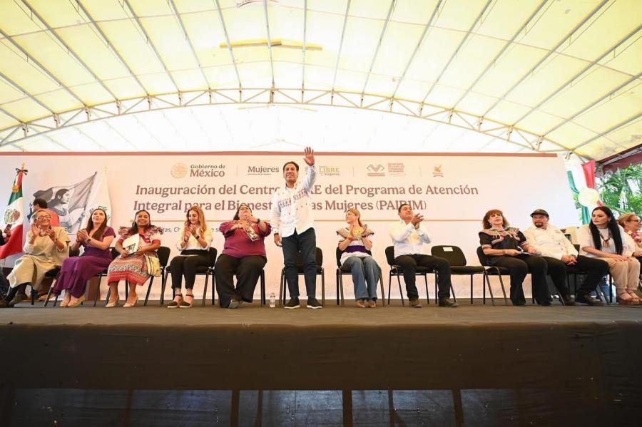 Ana Laura Romero Basurto asiste a la inauguración del Centro Libre del PAIBIM en Las Margaritas Chiapas. 