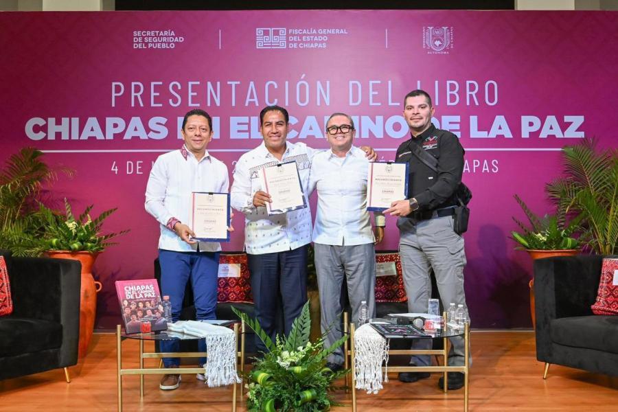 Presentan documento “Chiapas en el camino de la paz”; refuerzan coordinación institucional.