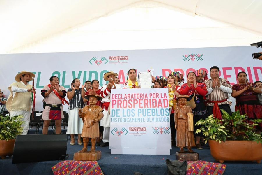 Gobierno de Chiapas impulsa prosperidad para pueblos históricamente olvidados
