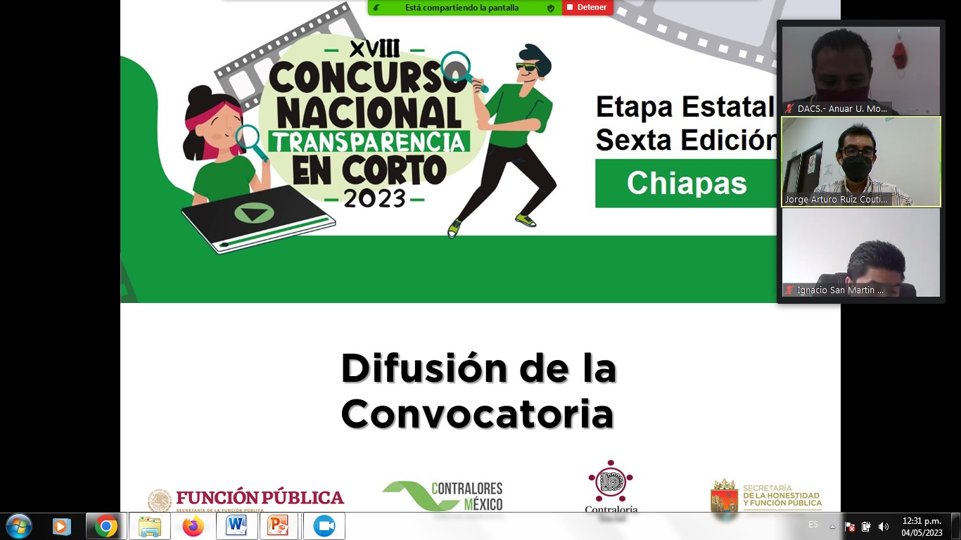 Actividad del Concurso Nacional Transparencia en Corto 2023